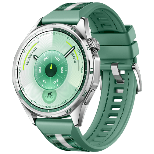 Huawei Watch GT 6 46mm Silver (Grönt Rem) – Huawei
