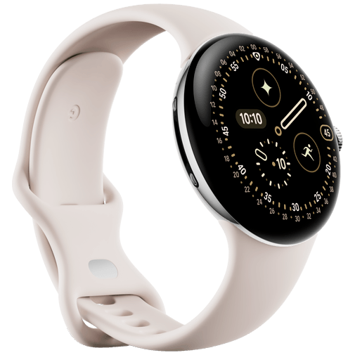 Google Pixel Watch 4 45mm Silver (Beige Rem) – Google
