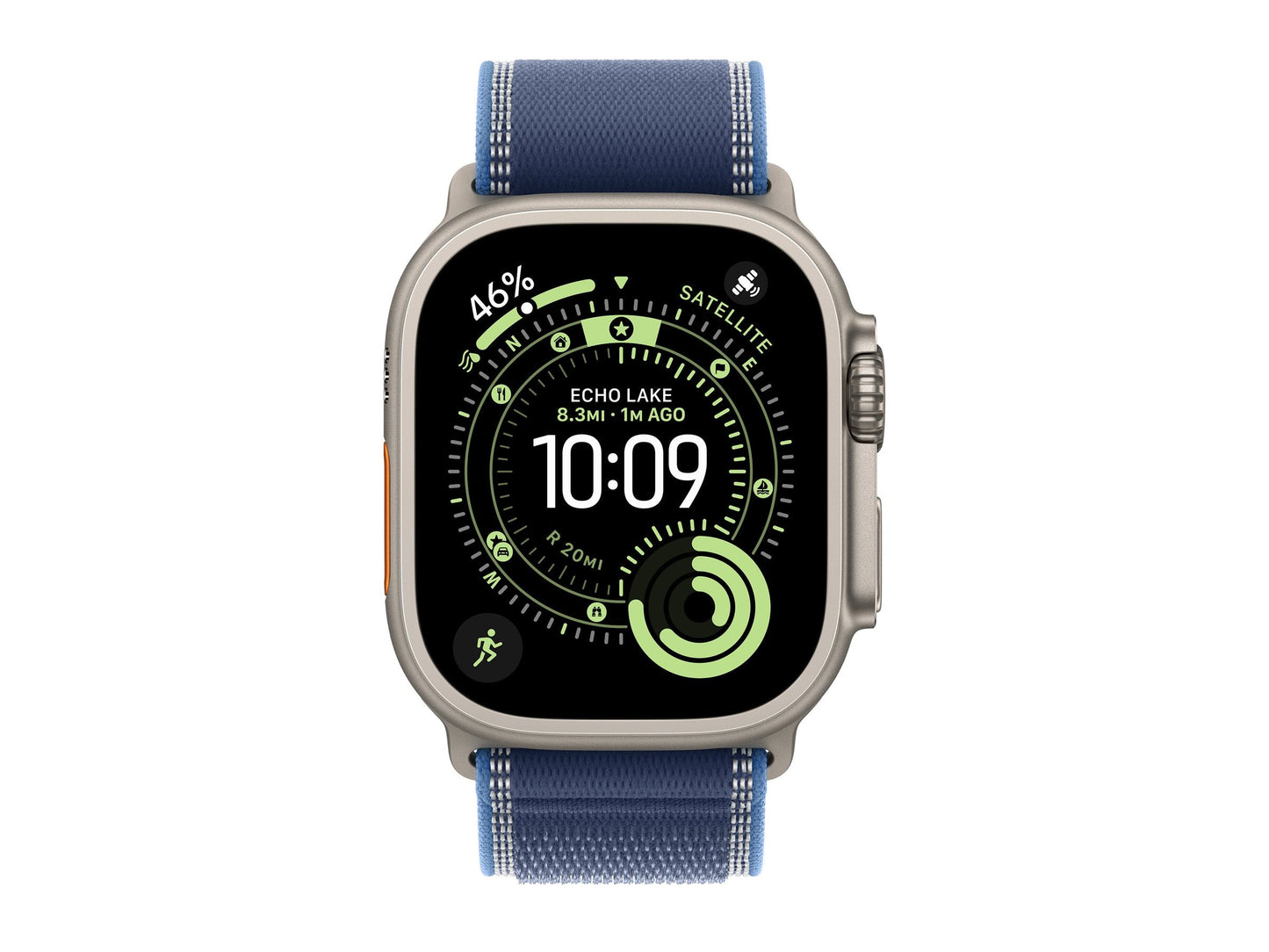 Apple Watch Ultra 3 49mm Titanium (Blue Fabric Strap M/L)
