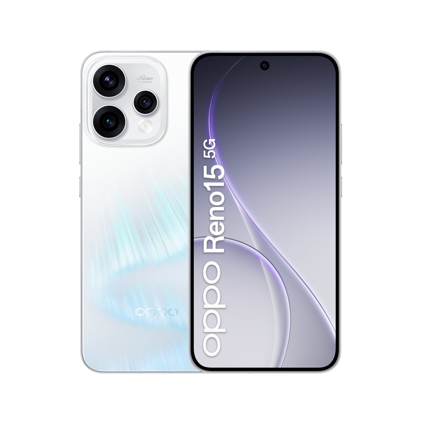 OPPO Reno15 5G Aurora White Box 16,7 cm (6.59") Dubbla SIM-kort Android 16.0 USB Type-C 8 GB 512 GB 6500 mAh Vit