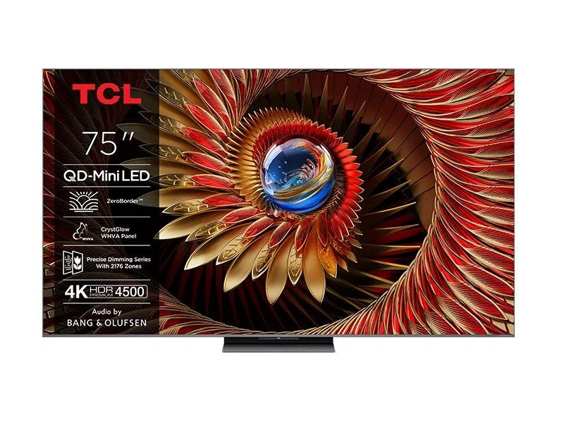 TCL 75C8K TV 190.5 cm (75") 4K Ultra HD Smart TV Wi-Fi 4500 cd/m² Black