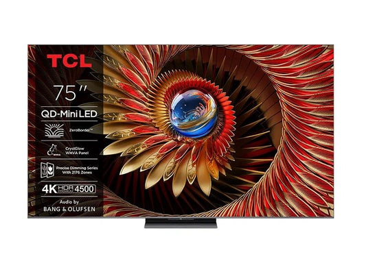 TCL 75C8K TV 190.5 cm (75") 4K Ultra HD Smart TV Wi-Fi 4500 cd/m² Black – TCL