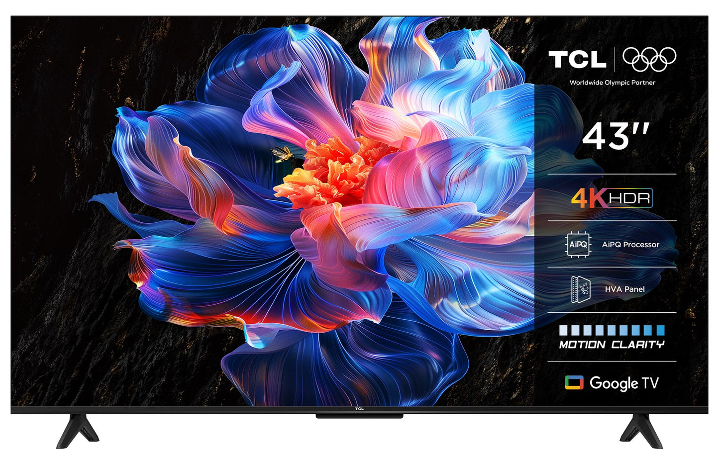 TCL 43P69K TV 109.2 cm (43") 4K Ultra HD Smart TV Wi-Fi Black