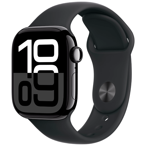 Apple Watch Series 10 42mm Black (Black Rubber Strap M/L) – Apple