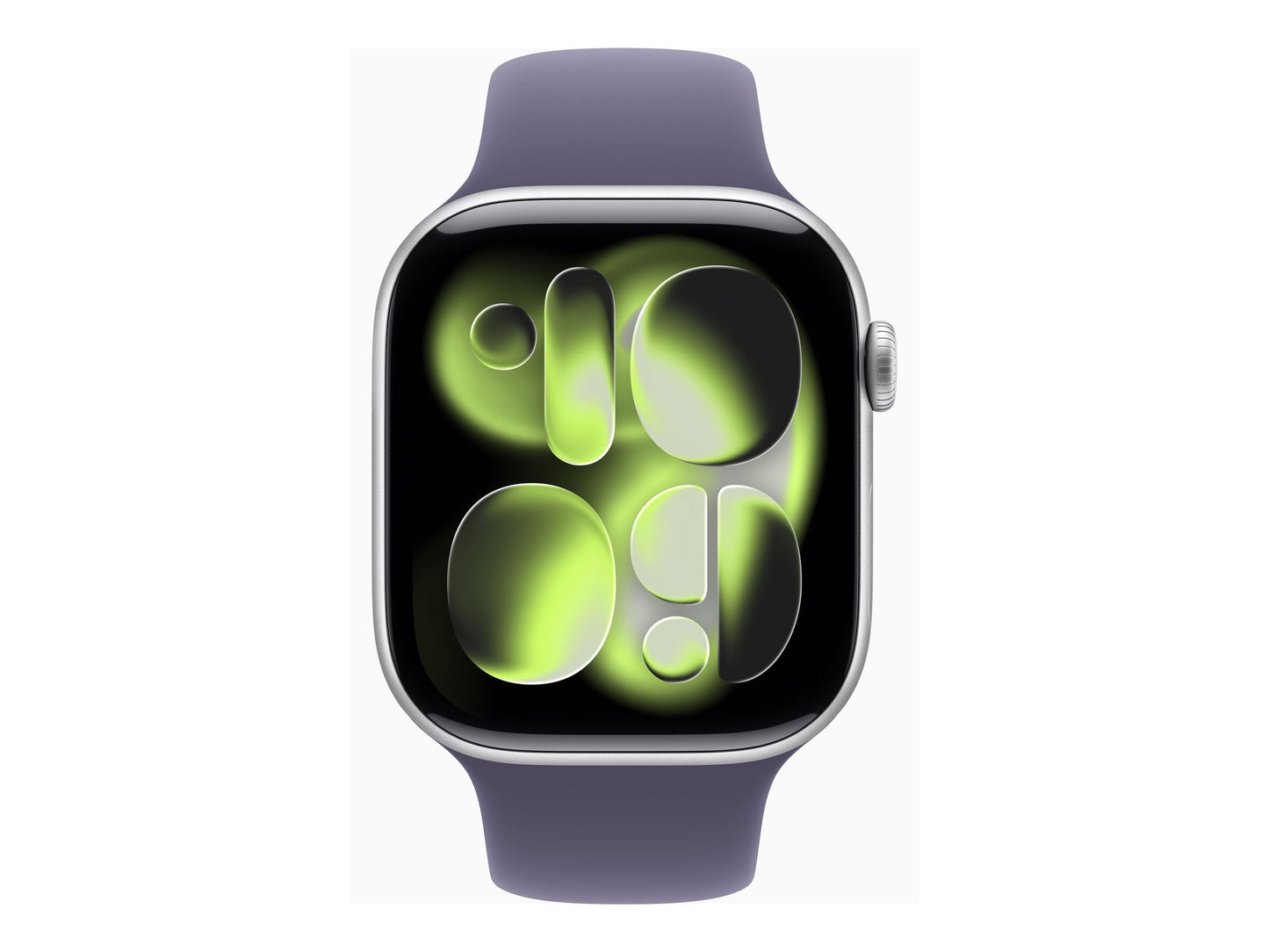 Apple Watch Series 11 46mm Silver (Lila Gummiband S/M)