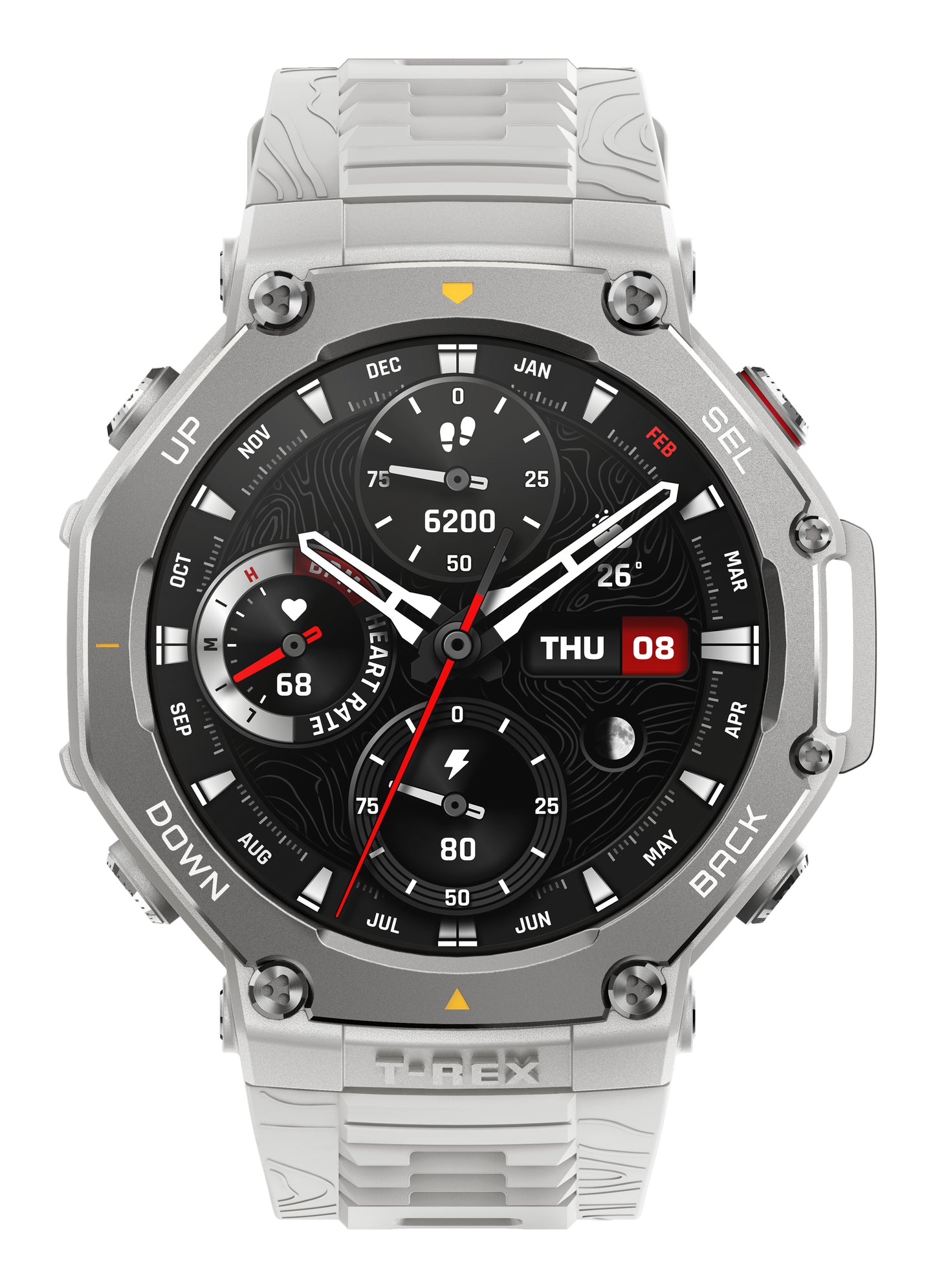 Amazfit T-Rex 3 3,81 cm (1.5") AMOLED Digital 480 x 480 pixlar Pekskärm Rostfritt stål GPS
