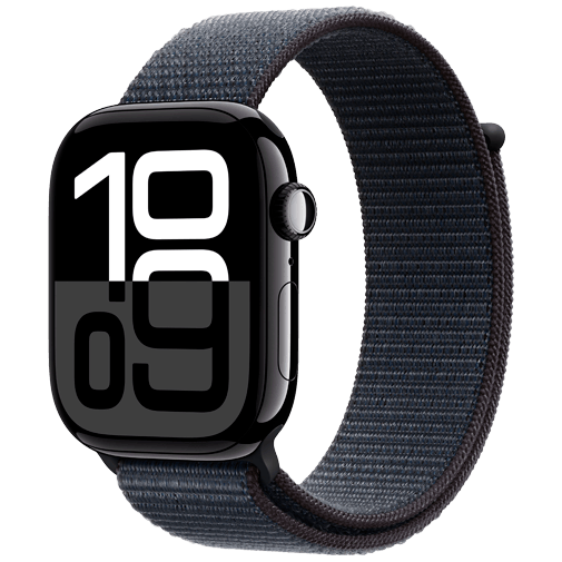 Apple Watch Series 10 4G 46mm Svart (Svart Nylonband) – Apple