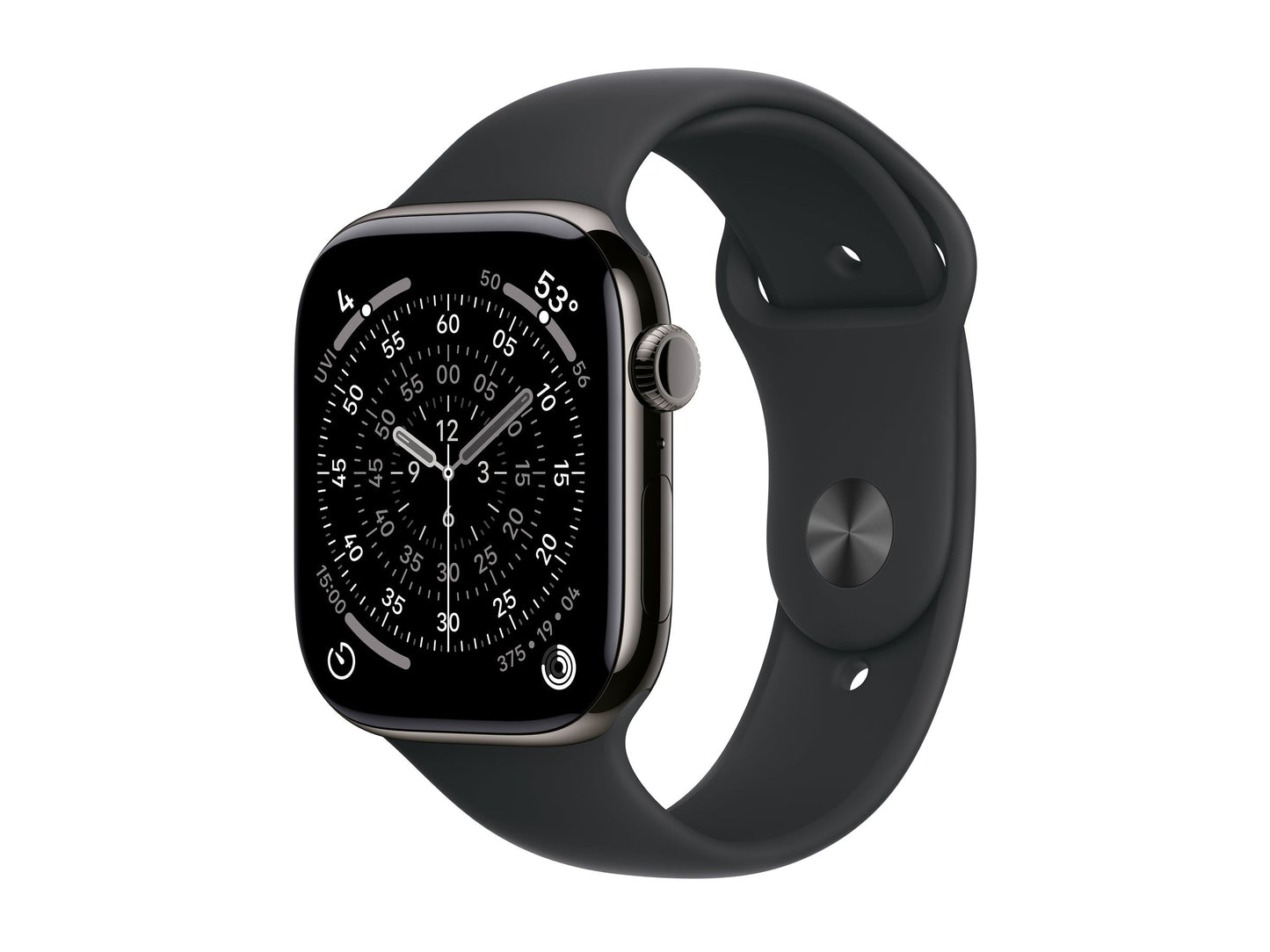 Apple Watch Series 11 46mm 5G Slate Titanium (Black Rubber Strap M/L)