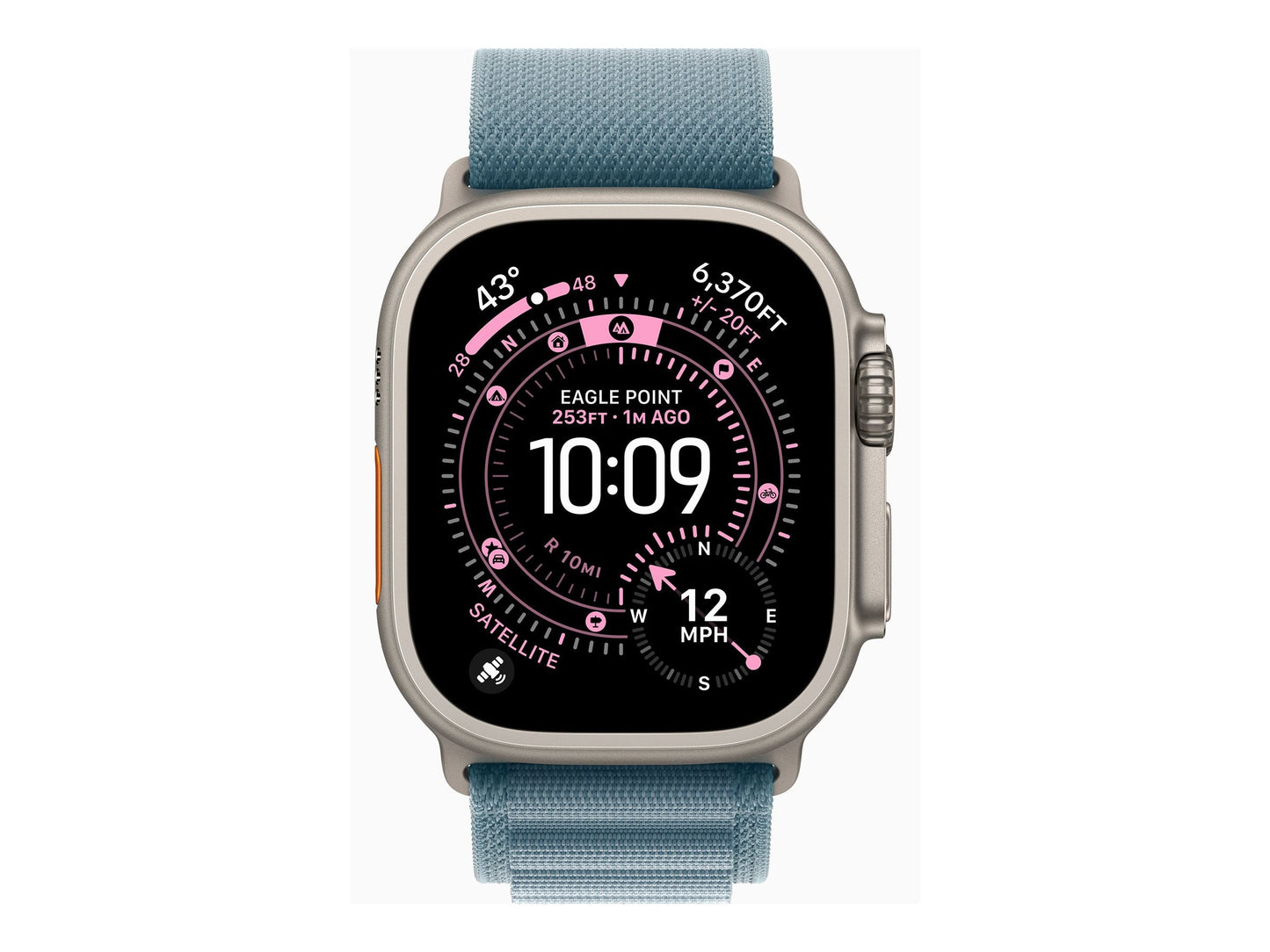 Apple Watch Ultra 3 49mm Titanium (Blue Nylon Strap M)