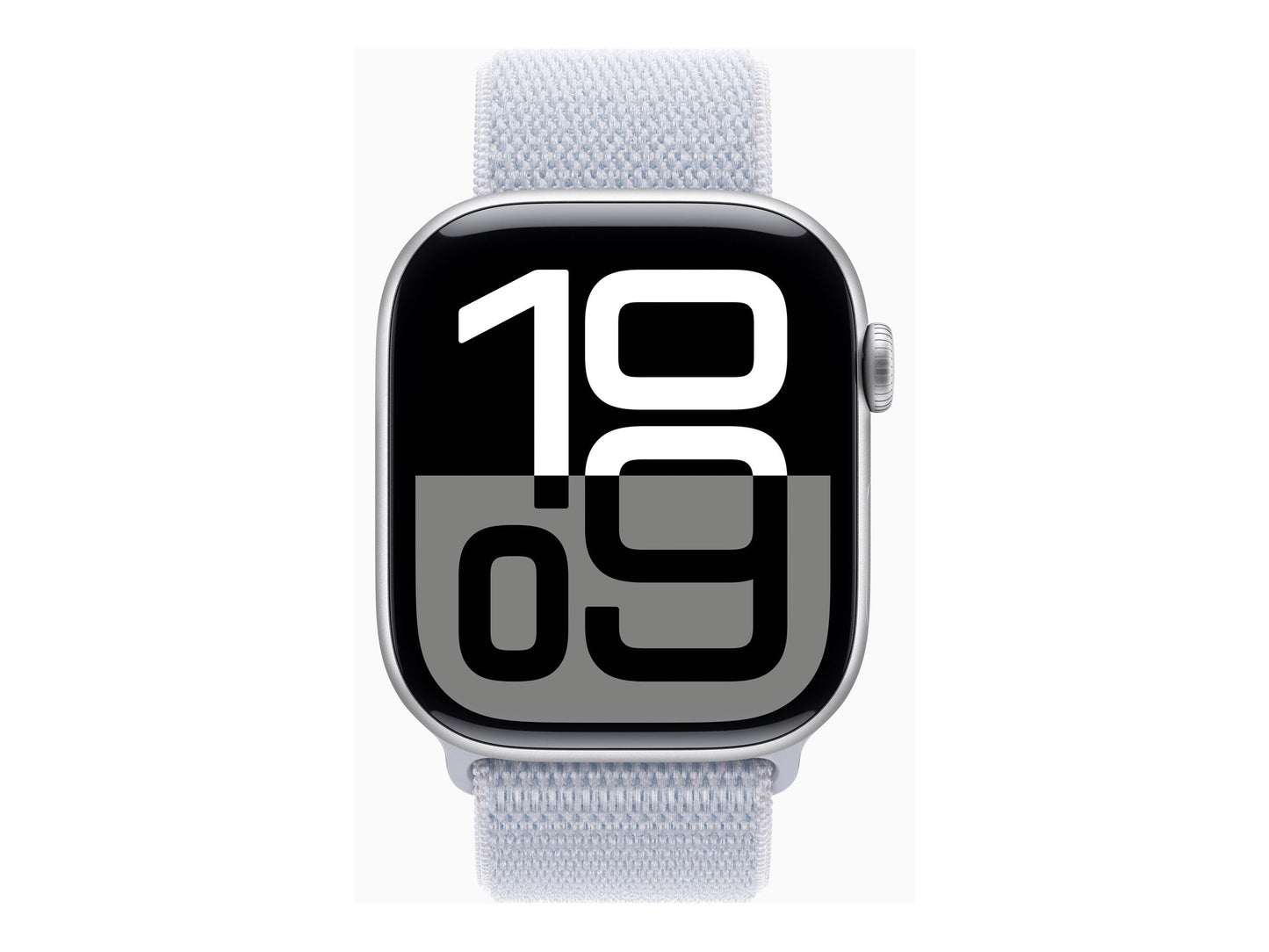 Apple Watch Series 10 46mm Silver (Light Blue Nylon Strap)