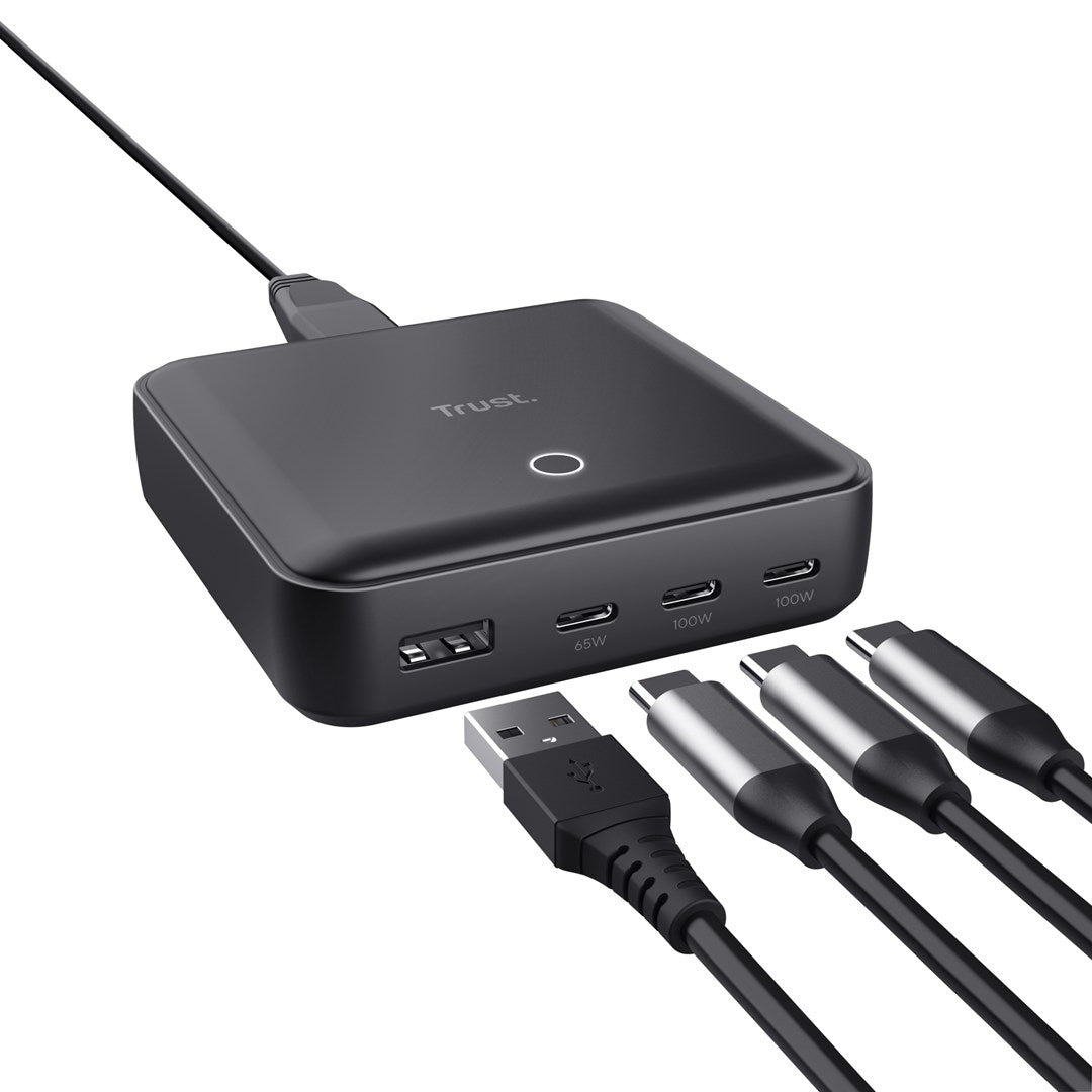 Trust Maxo USB 3-USB-C Fast Charger 100W Black