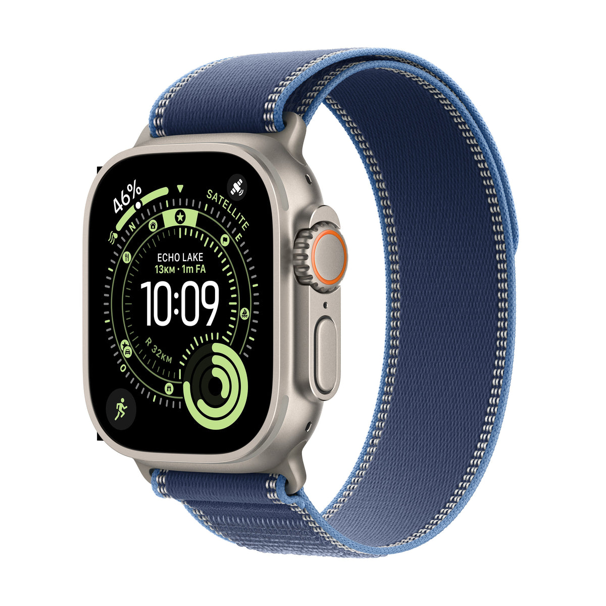 Apple Watch Ultra 3 49mm Titanium (Blå Textilband S/M) – Apple
