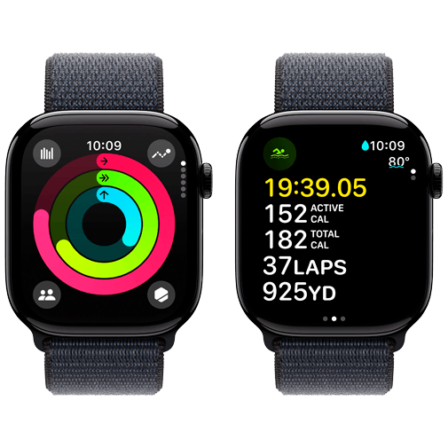 Apple Watch Series 10 4G 46mm Svart (Svart Nylonband) – Apple