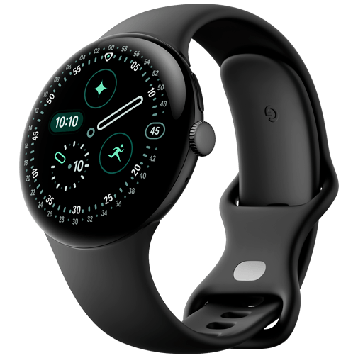Google Pixel Watch 4 45mm Svart (Svart Rem) – Google