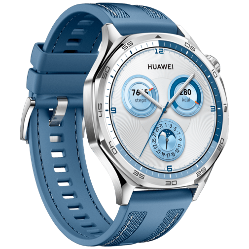 Huawei Watch GT 5 46mm Silver (Blå Textilband) – Huawei