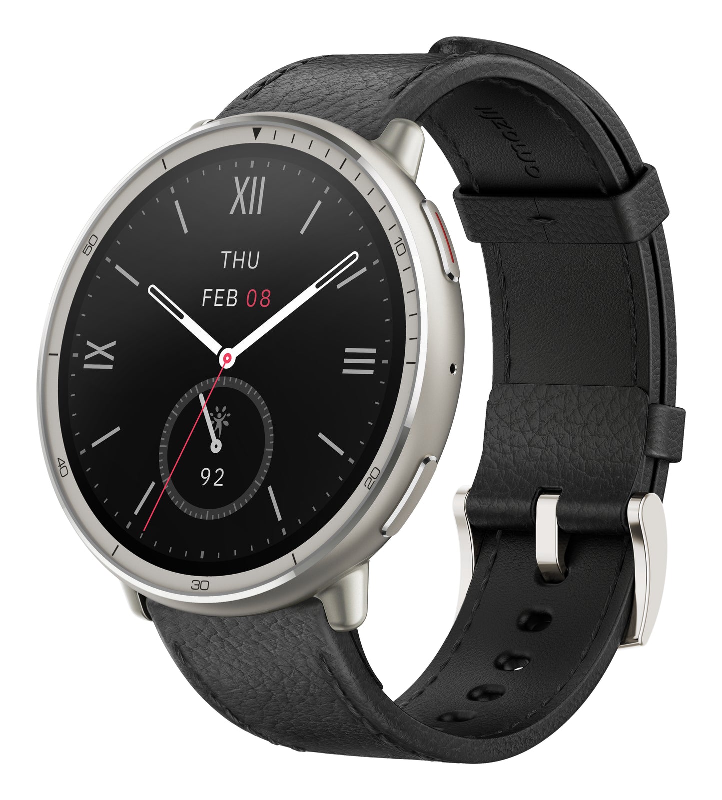 Amazfit W2433EU1N smartklocka och träningsklocka 3,35 cm (1.32") AMOLED Digital 466 x 466 pixlar Pekskärm Silver