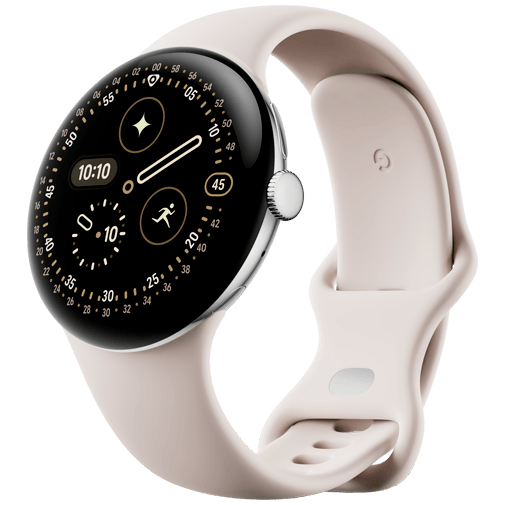 Google Pixel Watch 4 45mm Silver (Beige Rem) – Google