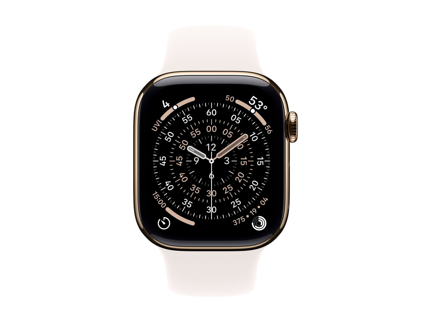 Apple Watch Series 11 42mm 5G Gold Titanium (Light Pink Rubber Strap M/L)