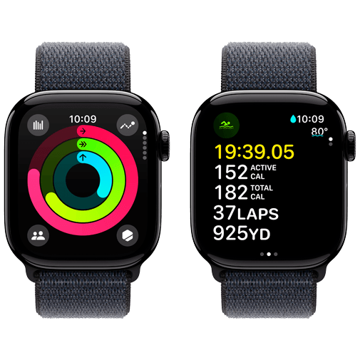 Apple Watch Series 10 42mm Black (Black Nylon Strap) – Apple
