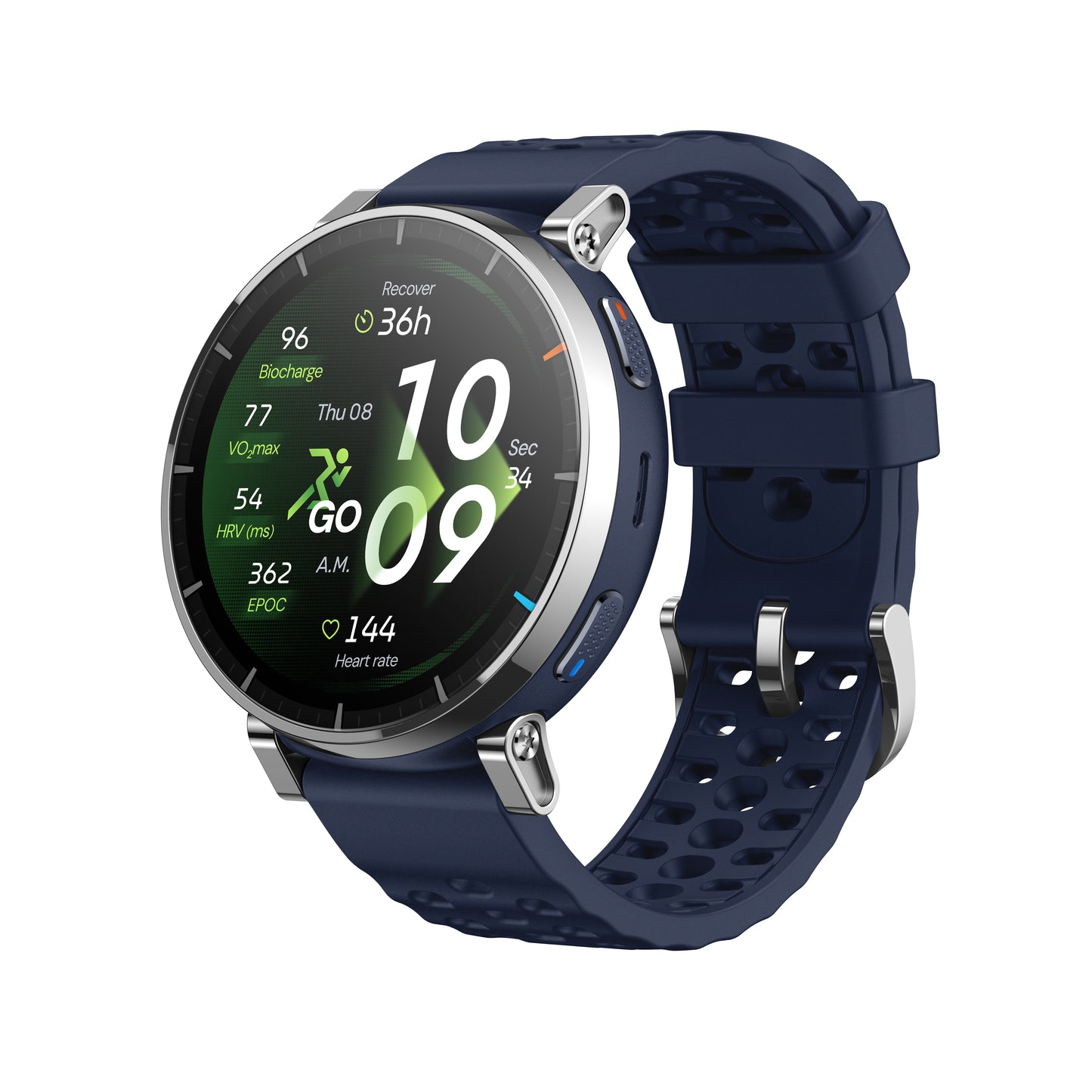 Amazfit W2558GL2N smartklocka och träningsklocka 3,35 cm (1.32") AMOLED Digital 466 x 466 pixlar Pekskärm Silver GPS
