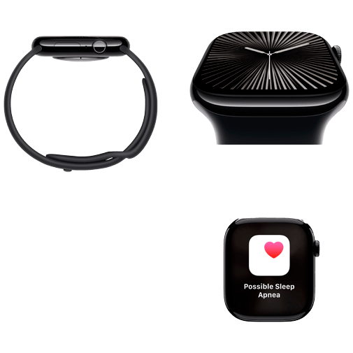 Apple Watch Series 10 4G 46mm Svart (Svart Gummiband M/L) – Apple