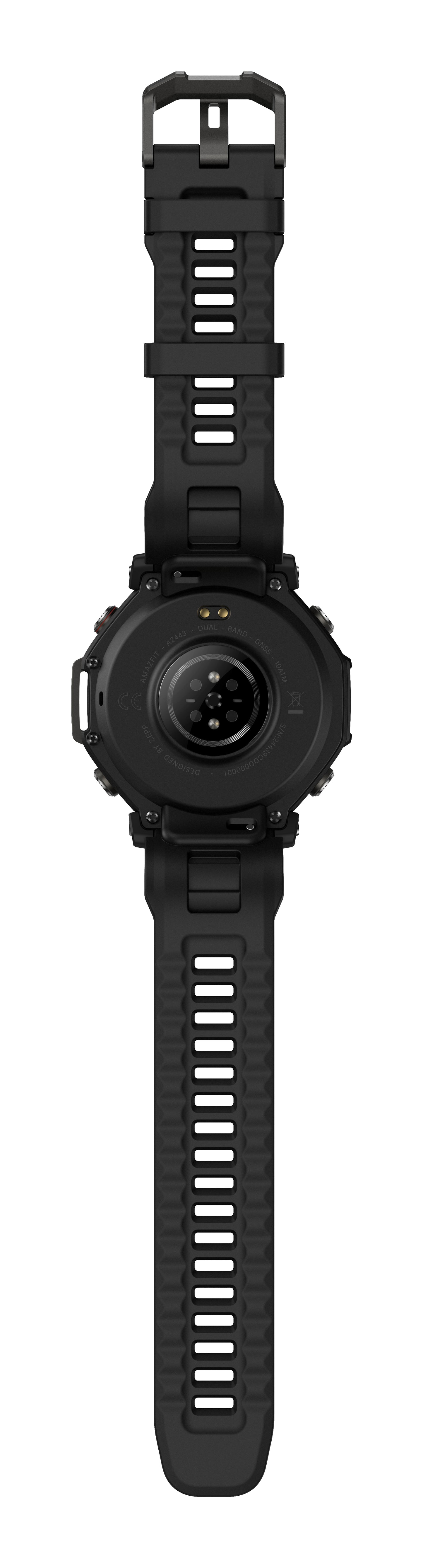Amazfit T-Rex 3 Pro 3,81 cm (1.5") AMOLED 48 mm Digital 480 x 480 pixlar Pekskärm Svart Wi-Fi GPS