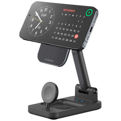 Mobilize 3-In-1 Trådlös Magnetisk Laddare 15W Svart – Mobilize