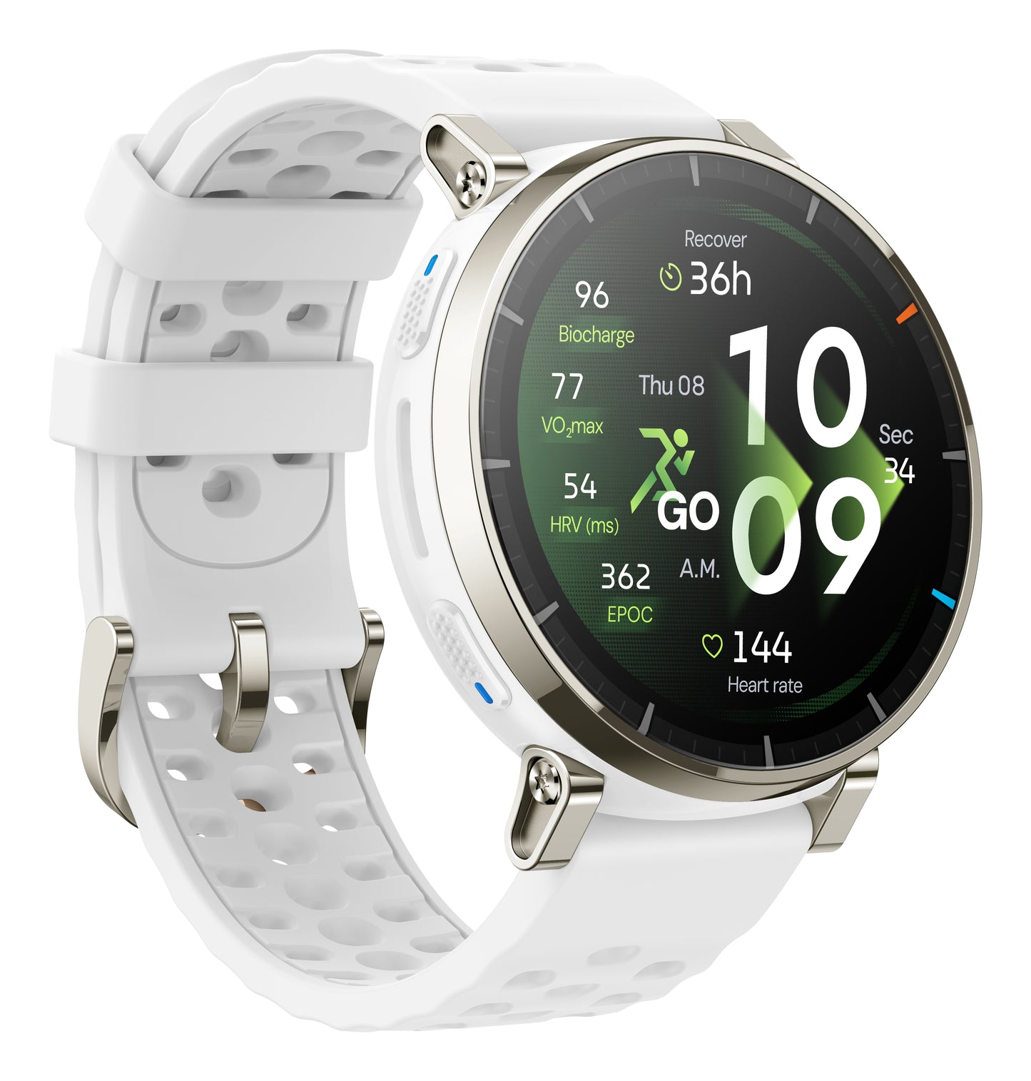 Amazfit Active 3 3,35 cm (1.32") AMOLED Digital 466 x 466 pixlar Pekskärm Guld GPS