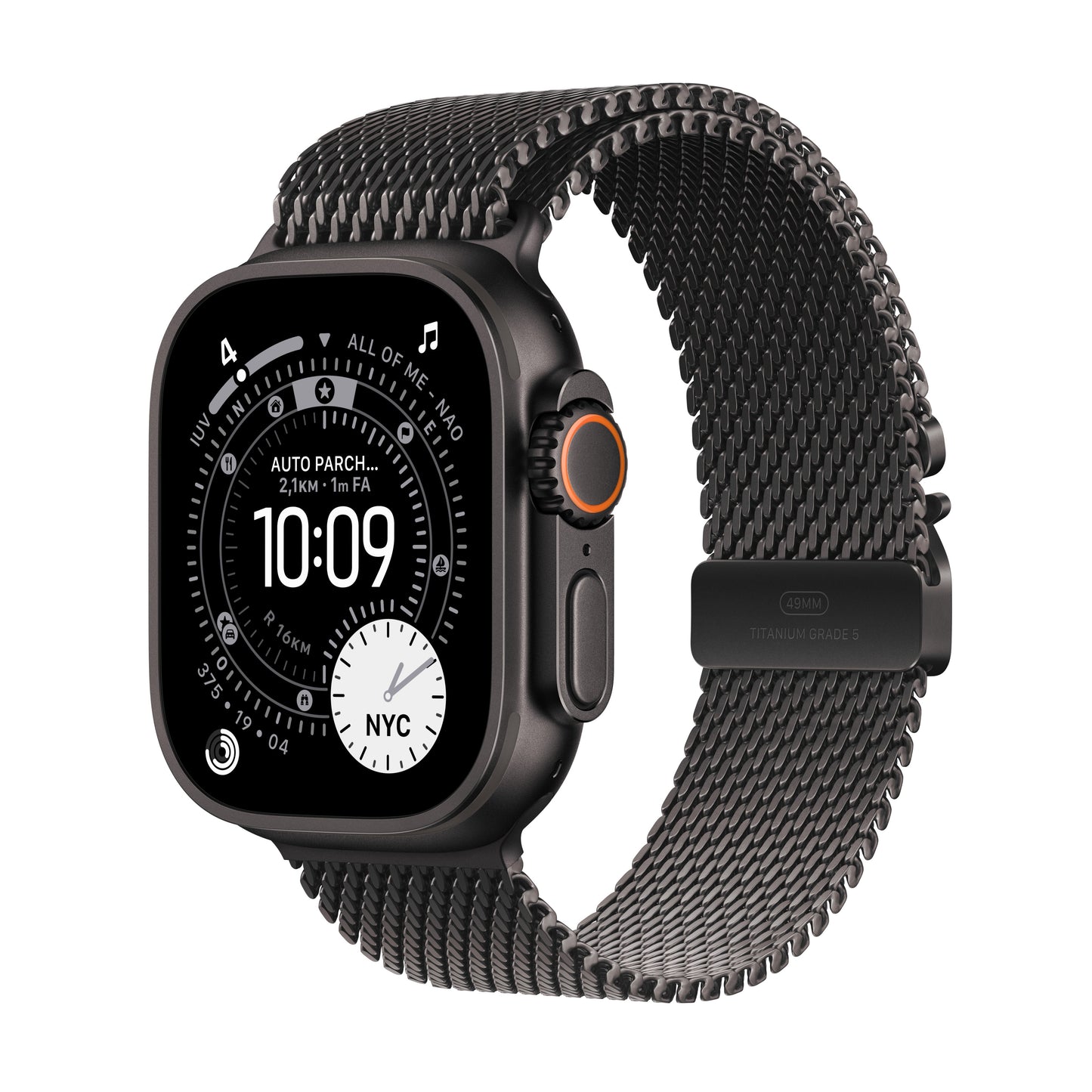 Apple Watch Ultra 3 49mm Black (Black Milanese Strap M)