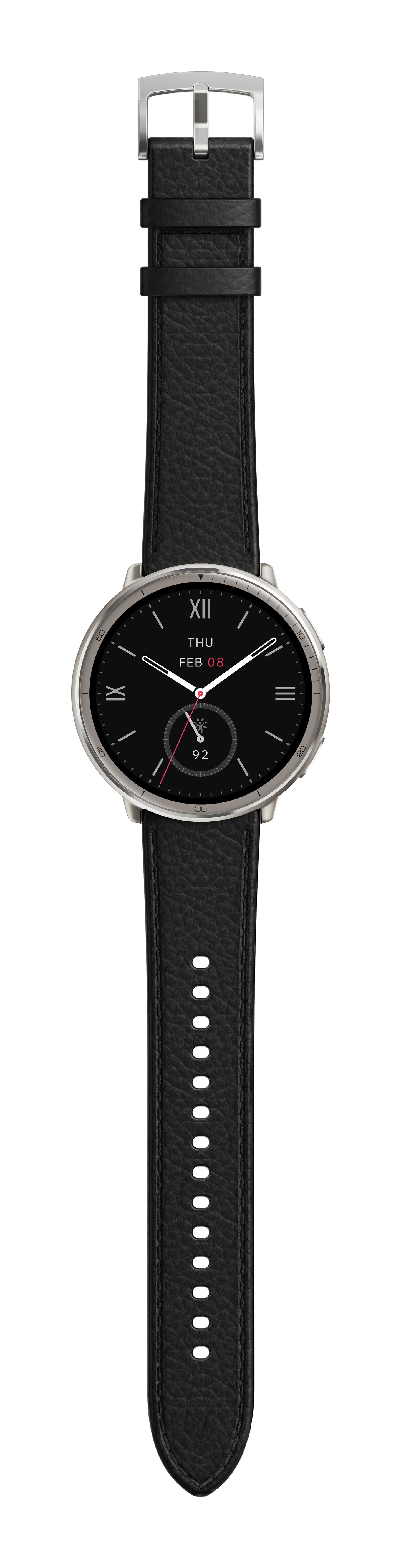 Amazfit W2433EU1N smartklocka och träningsklocka 3,35 cm (1.32") AMOLED Digital 466 x 466 pixlar Pekskärm Silver