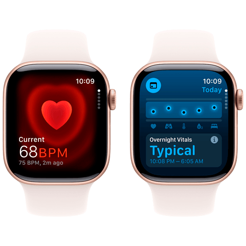 Apple Watch Series 10 42mm Gold (Rose Rubber Strap M/L) – Apple