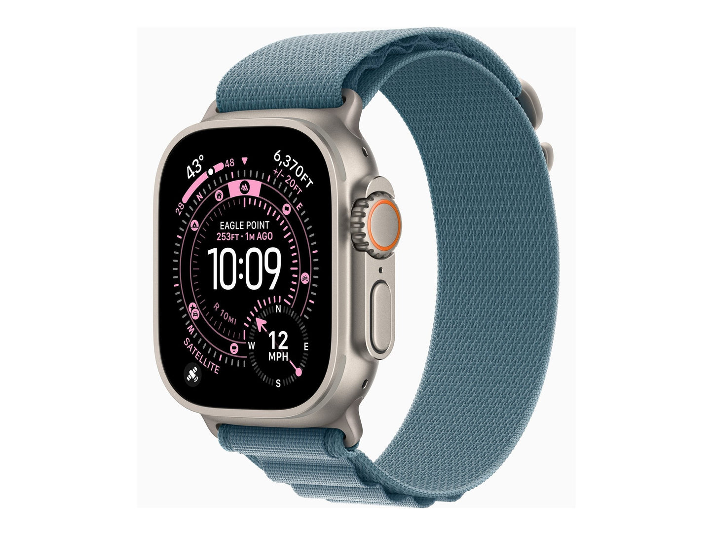 Apple Watch Ultra 3 49mm Titanium (Blue Nylon Strap M)