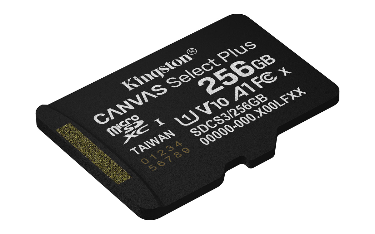 Kingston Canvas Select Plus microSDXC 256GB + SD adapter – Kingston