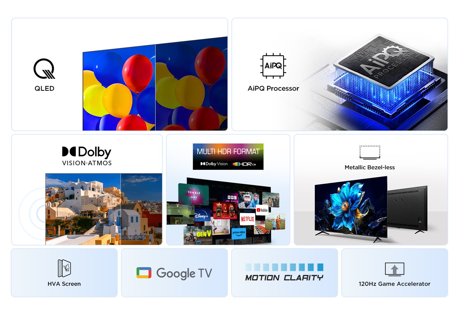 TCL P7K 43P7K TV 109.2 cm (43") 4K Ultra HD Smart TV Wi-Fi Metall 430 cd/m² – TCL