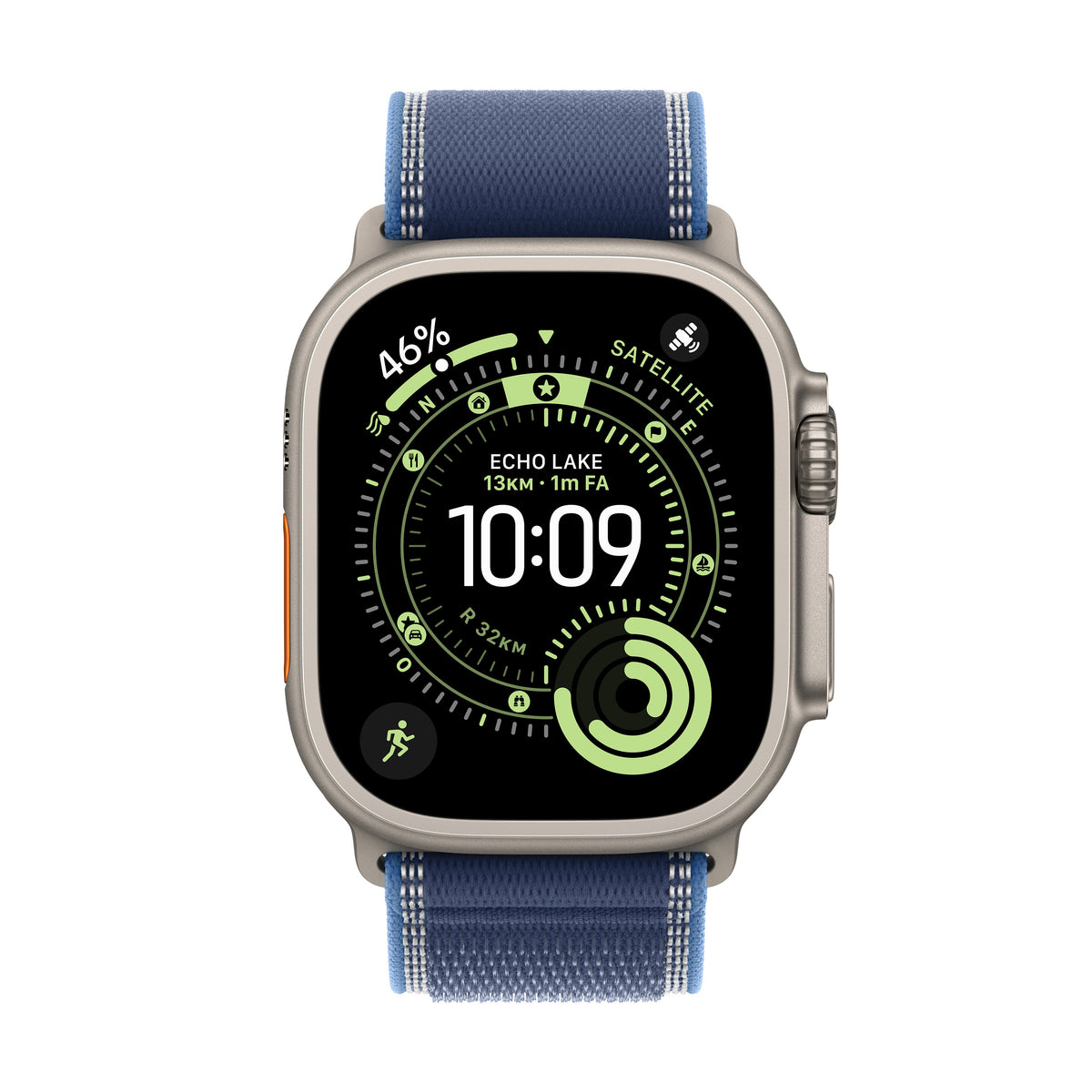 Apple Watch Ultra 3 49mm Titanium (Blå Textilband S/M) – Apple