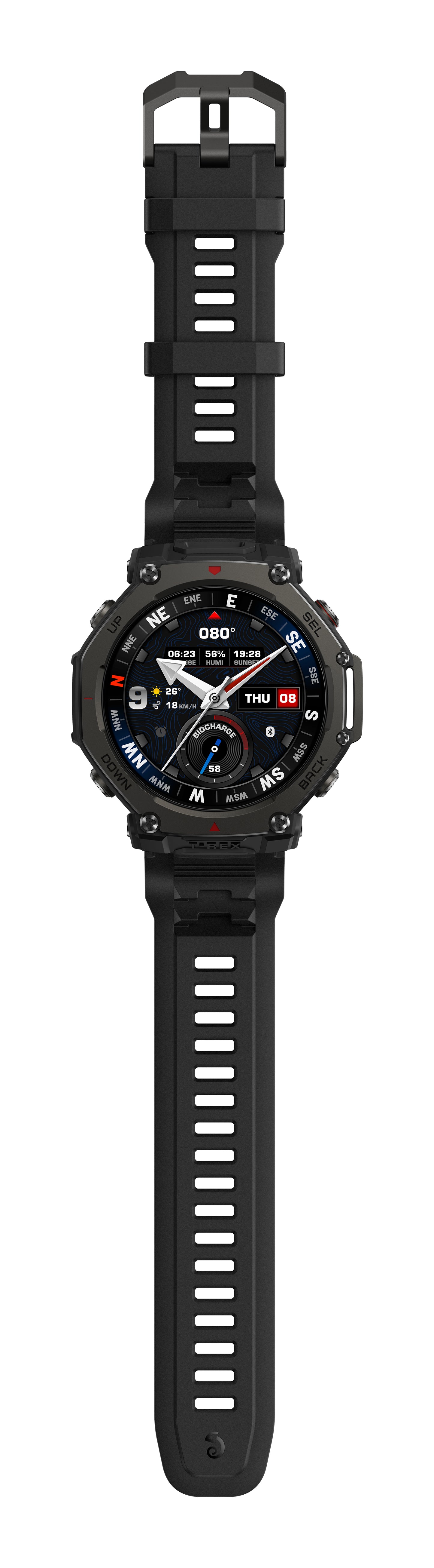 Amazfit T-Rex 3 Pro 3,81 cm (1.5") AMOLED 48 mm Digital 480 x 480 pixlar Pekskärm Svart Wi-Fi GPS
