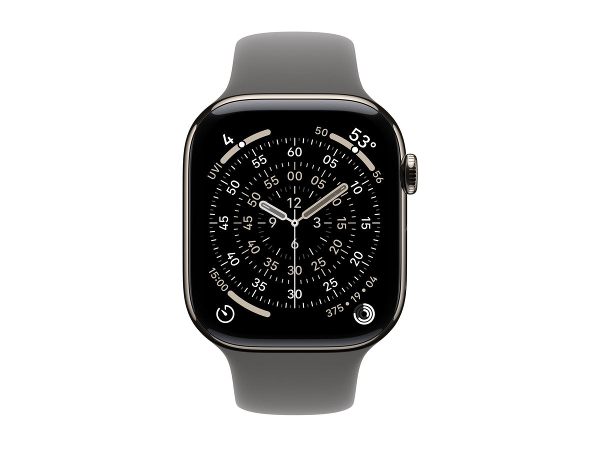 Apple Watch Series 11 46mm 5G Naturel Titanium (Grå Gummiband S/M) – Apple