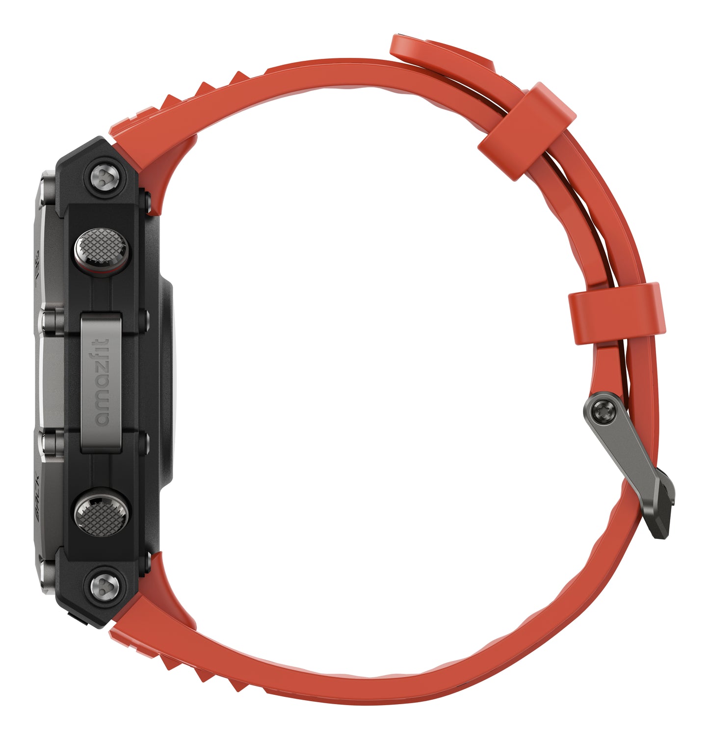 Amazfit T-Rex 3 Lava 3,81 cm (1.5") AMOLED 48.5 mm Digital 480 x 480 pixlar Pekskärm Svart, Rostfritt stål GPS