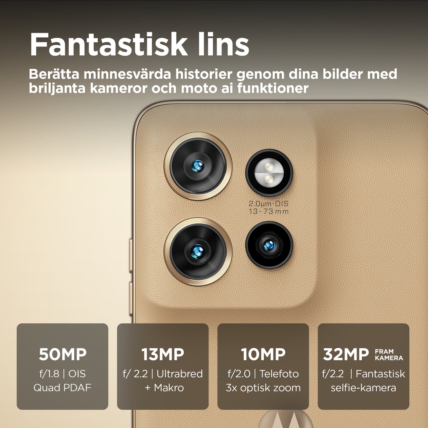Motorola edge 50 Neo 16,1 cm (6.36") Dubbla SIM-kort Android 14 5G USB Type-C 12 GB 512 GB 4310 mAh Gräddfärgad