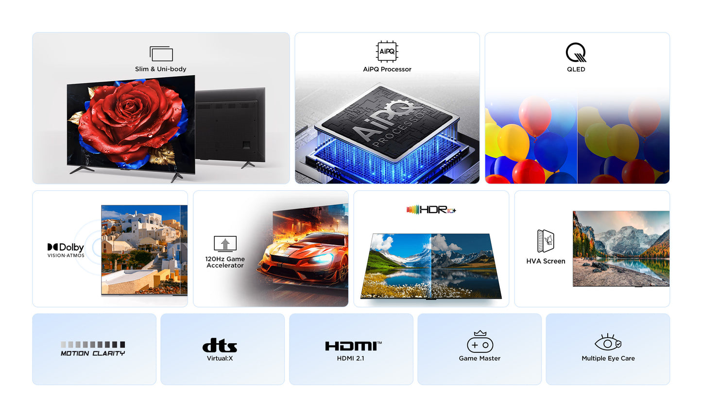 TCL P79K 75P79K TV-apparat 190,5 cm (75") 4K Ultra HD Smart-TV Wi-Fi Metallisk 450 cd/m²