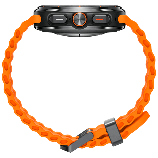Samsung Galaxy Watch Ultra Titanium Grå (Orange Gummiband) – Samsung