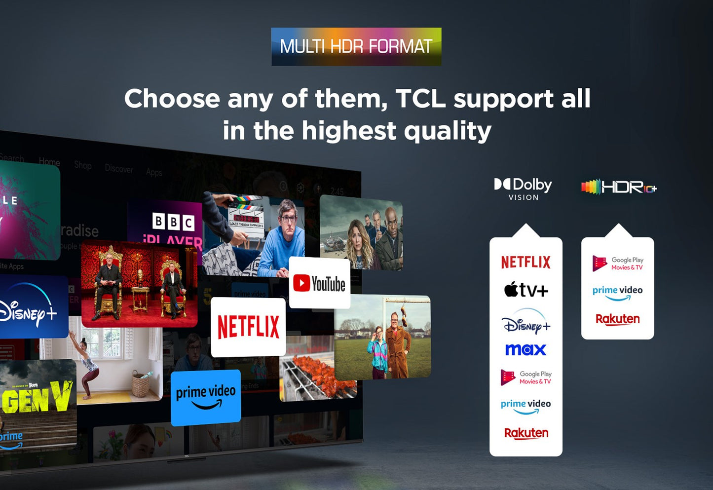 TCL V6C 55V6C TV 139.7 cm (55") 4K Ultra HD Smart TV Wi-Fi Metallic 270 cd/m²