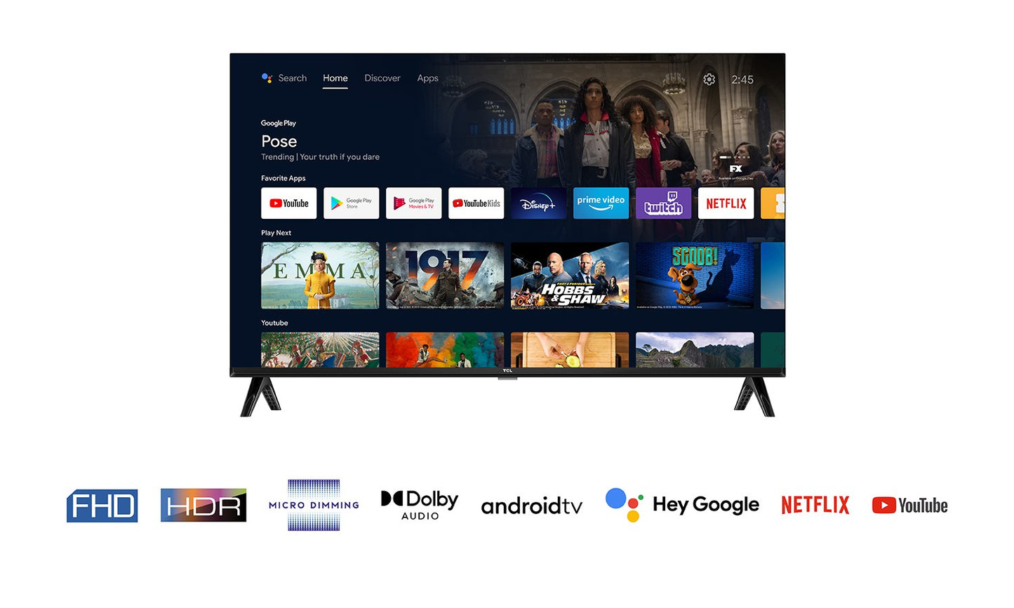 TCL S54 32S5400AF TV 81.3 cm (32") Full HD Smart TV Wi-Fi Silver