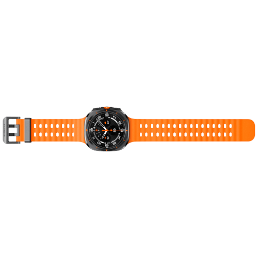 Samsung Galaxy Watch Ultra Titanium Grå (Orange Gummiband) – Samsung