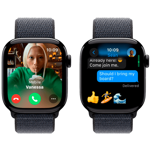 Apple Watch Series 10 42mm Black (Black Nylon Strap) – Apple
