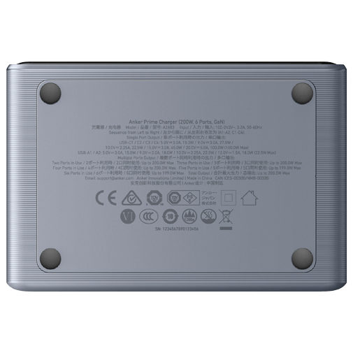 Anker Prime 6-In-1 Snabbladdare 200W Svart – Anker