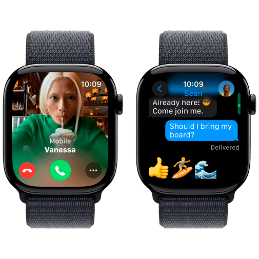 Apple Watch Series 10 4G 46mm Svart (Svart Nylonband) – Apple
