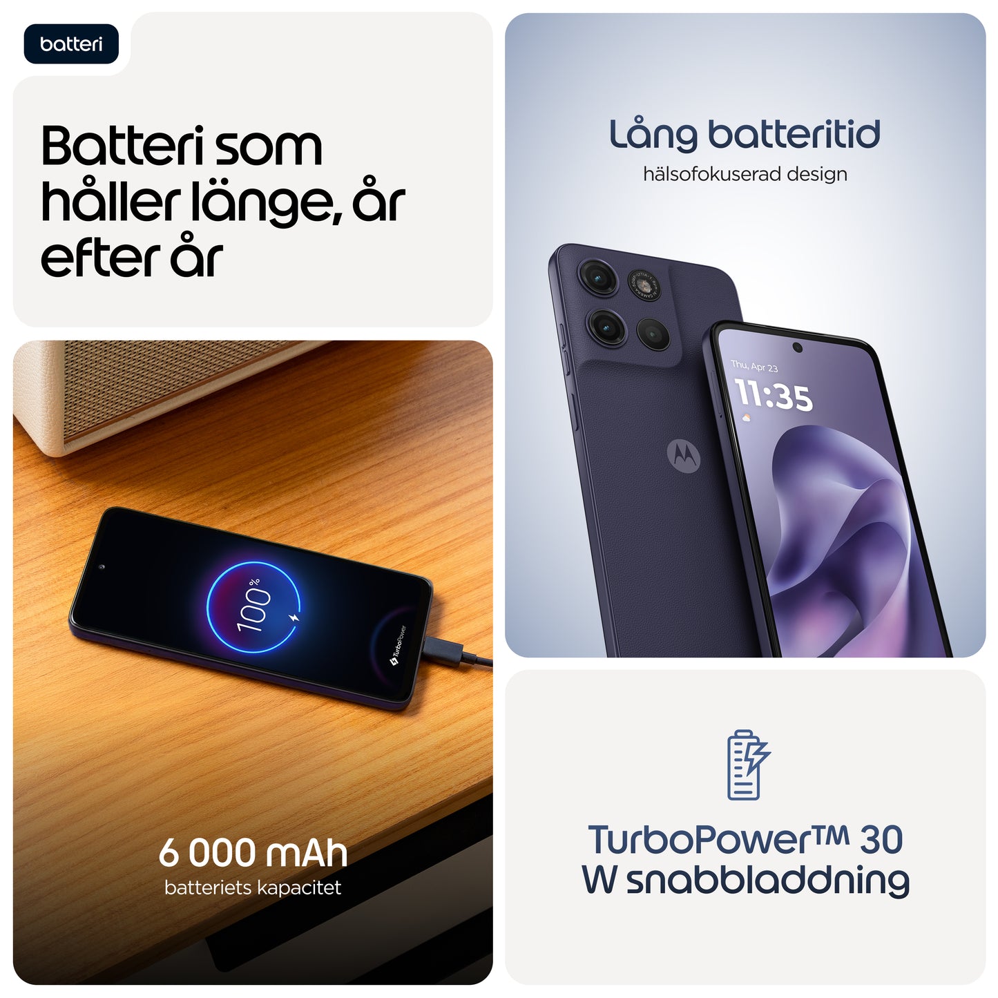 Motorola moto g17 power 17,1 cm (6.72") Hybrid Dual SIM Android 15 USB Type-C 8 GB 256 GB 6000 mAh Lila
