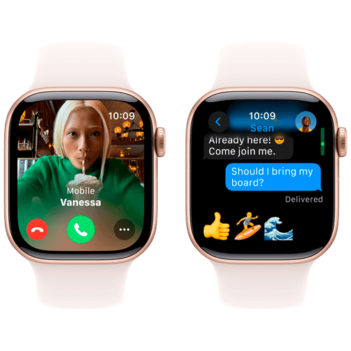 Apple Watch Series 10 42mm Gold (Rose Rubber Strap M/L) – Apple
