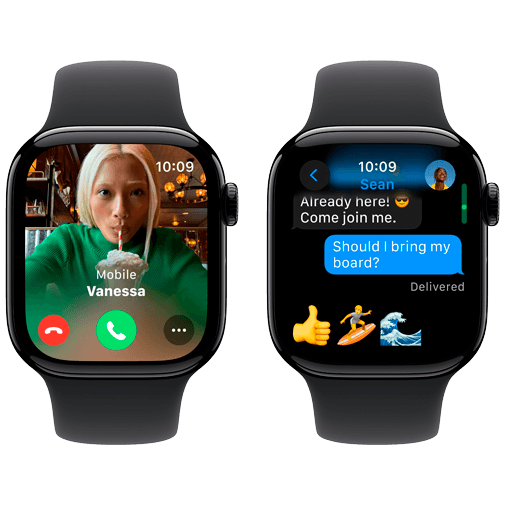 Apple Watch Series 10 4G 42mm Svart (Svart Gummiband S/M) – Apple